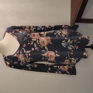 Tunic top, flower design L/XL